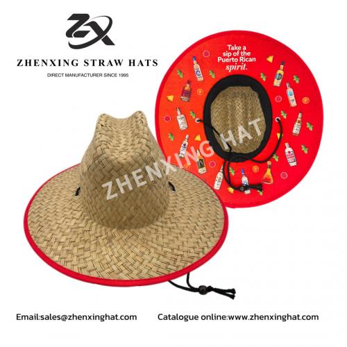 Straw mat + cattail hat